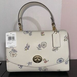 Coach Tilly Top Handle Dandelion Floral Print & Wallet NWT Chalk Blue Multi